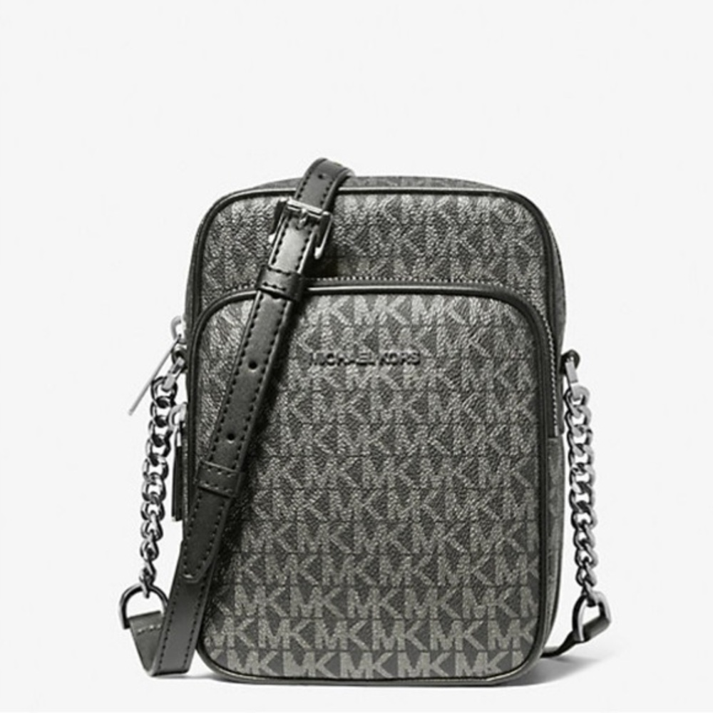 Michael Kors Medium Metallic Signature Logo Crossbody Bag BRAND NEW